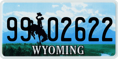 WY license plate 9902622