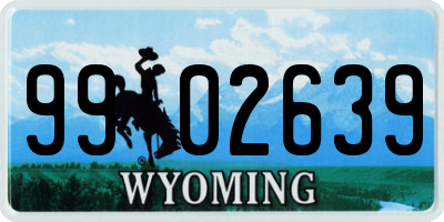 WY license plate 9902639