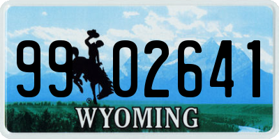 WY license plate 9902641
