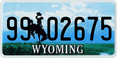 WY license plate 9902675