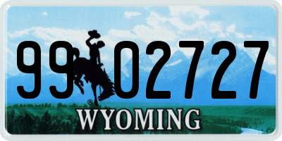 WY license plate 9902727