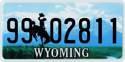 WY license plate 9902811