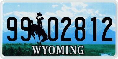 WY license plate 9902812
