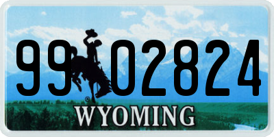 WY license plate 9902824