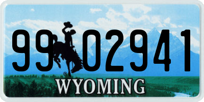 WY license plate 9902941