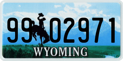 WY license plate 9902971