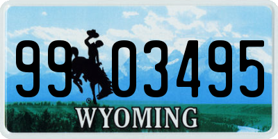 WY license plate 9903495