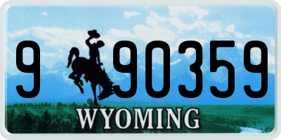 WY license plate 990359