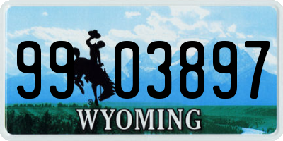 WY license plate 9903897