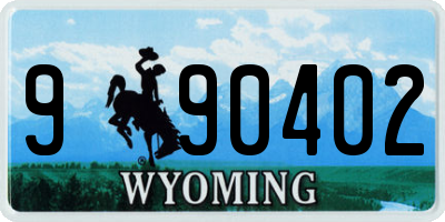 WY license plate 990402