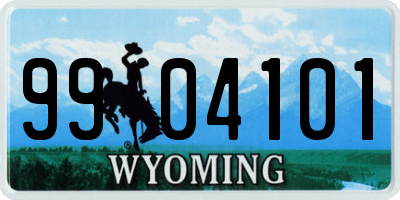 WY license plate 9904101