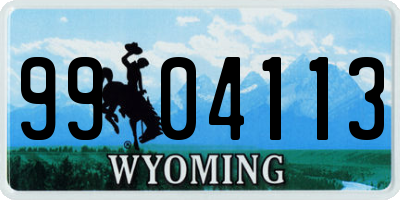 WY license plate 9904113