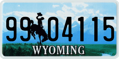 WY license plate 9904115