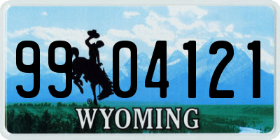 WY license plate 9904121
