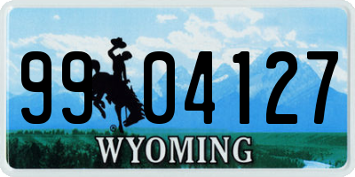 WY license plate 9904127