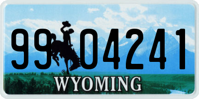 WY license plate 9904241