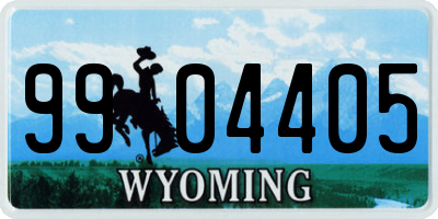 WY license plate 9904405