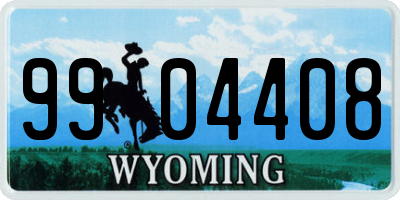 WY license plate 9904408