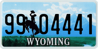 WY license plate 9904441