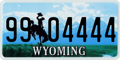 WY license plate 9904444