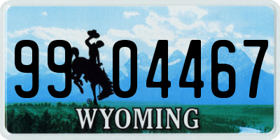 WY license plate 9904467