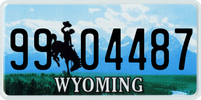 WY license plate 9904487