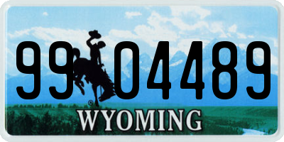 WY license plate 9904489