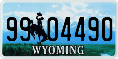 WY license plate 9904490