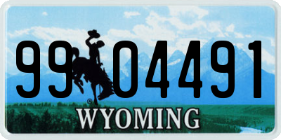 WY license plate 9904491