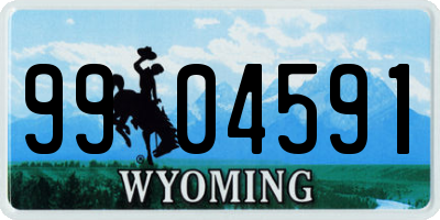 WY license plate 9904591