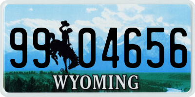WY license plate 9904656