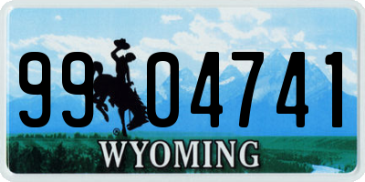 WY license plate 9904741