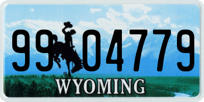 WY license plate 9904779