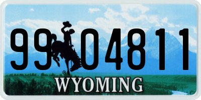 WY license plate 9904811
