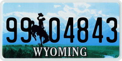 WY license plate 9904843
