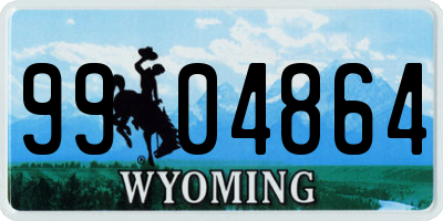 WY license plate 9904864