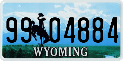 WY license plate 9904884