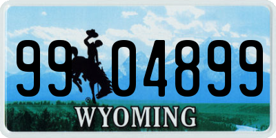 WY license plate 9904899