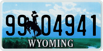 WY license plate 9904941