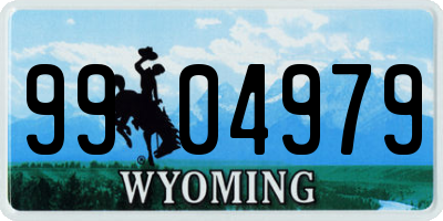 WY license plate 9904979