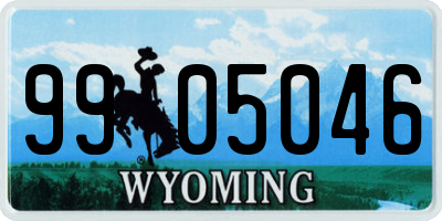 WY license plate 9905046