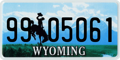 WY license plate 9905061