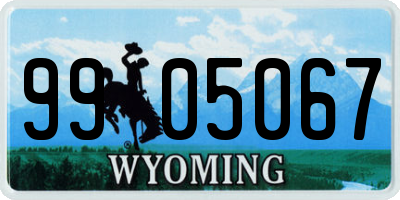 WY license plate 9905067