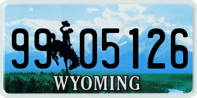 WY license plate 9905126