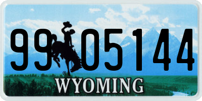 WY license plate 9905144