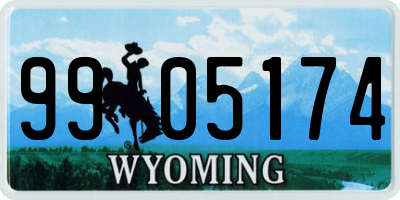 WY license plate 9905174