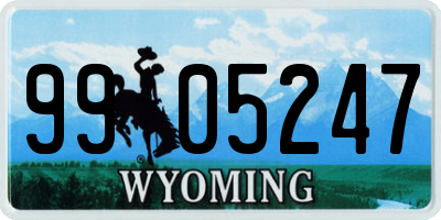 WY license plate 9905247