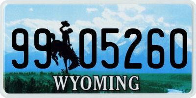 WY license plate 9905260