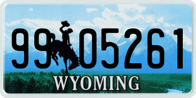 WY license plate 9905261