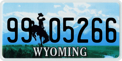 WY license plate 9905266